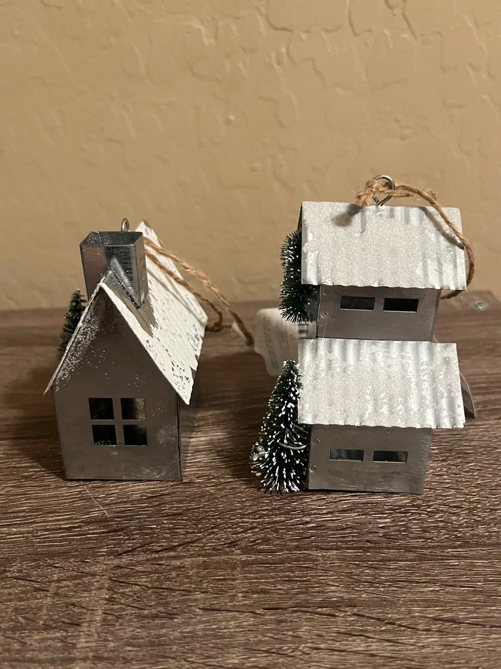 Target Wondershop Metal House Christmas Ornaments Wreath Snow Trees NWT